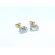 9CT GOLD 10MM PRINCESS SQUARE CUT CZ PAIR EARRINGS